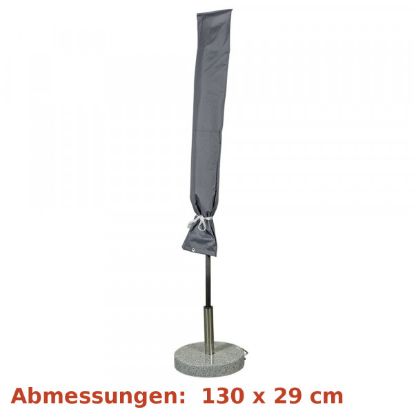Deluxe Schutzhülle für Sonnenschirm 180 - 200cm grau Abdeckhaube, Regenhaube - Happy People 79337