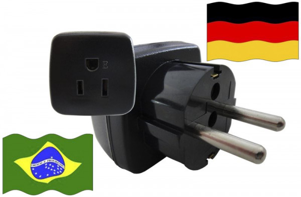 Urlaubsstecker Deutschland für Geräte aus Brasilien