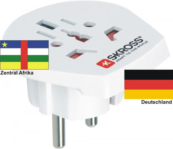 Reiseadapter Deutschland-Zentral Afrika - Skross 1.500211 Reisestecker