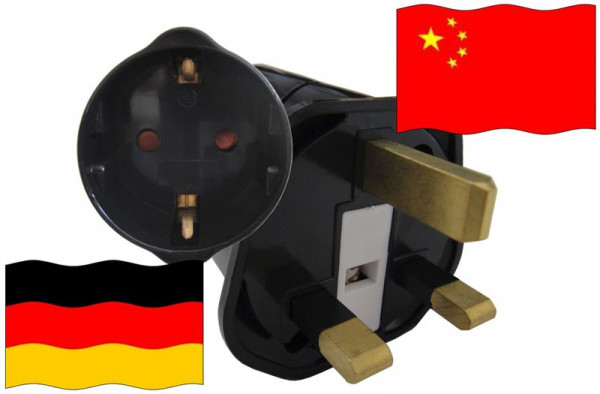 Urlaubsstecker China für Geräte aus Deutschland
