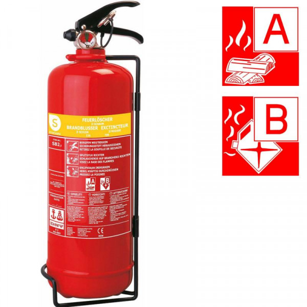 2 Liter Feuerlöscher Schaumlöscher für Feststoffe + Flüssigkeiten A, B Smartwares SB2 10.014.97