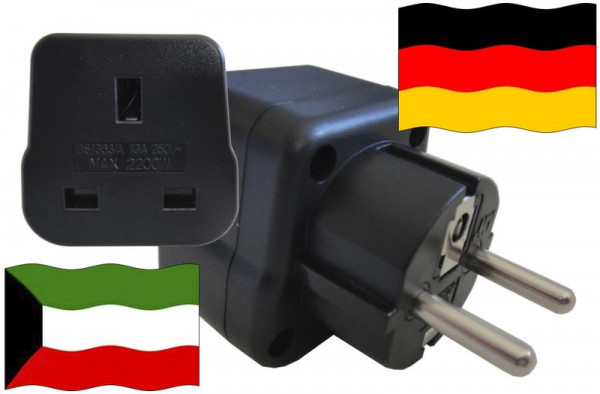 Urlaubsstecker Deutschland für Geräte aus Kuwait
