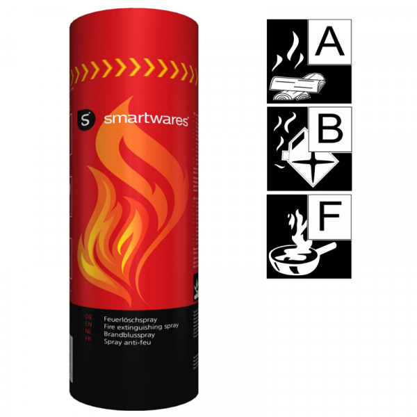 Feurlöschspray für A, B, F Brände Sprayfeuerlöscher für Haushalt Büro Camping 970 ml Smartwares FS60
