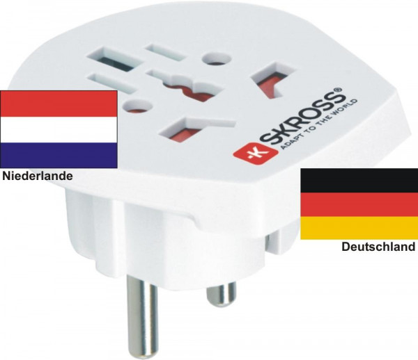 Reiseadapter Deutschland - Niederlande - Skross 1.500211 Reisestecker