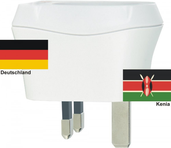 Reiseadapter Kenia auf Deutschland Skross 1.500230 Reisestecker