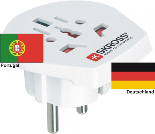 Reiseadapter Deutschland auf Portugal - Skross 1.500211 Reisestecker