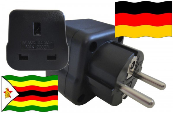 Urlaubsstecker Deutschland für Geräte aus Simbabwe