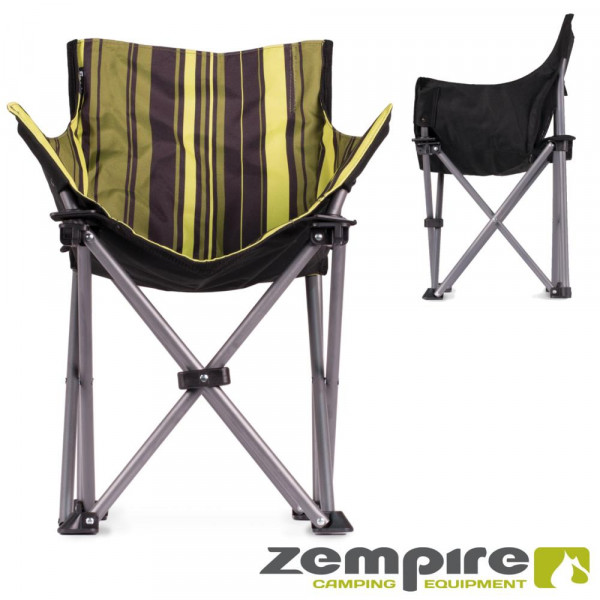 Kinder Campingstuhl - gepolsteter Lounge-Sessel für EXTREMEN Komfort - Streifenmuster Zempire Mini