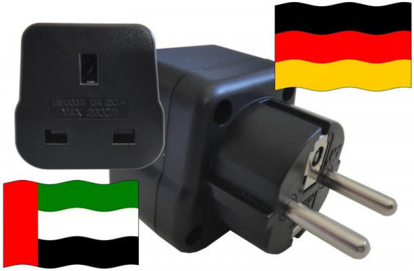 Urlaubsstecker Deutschland für Geräte aus Vereinigte Arabische Emirate