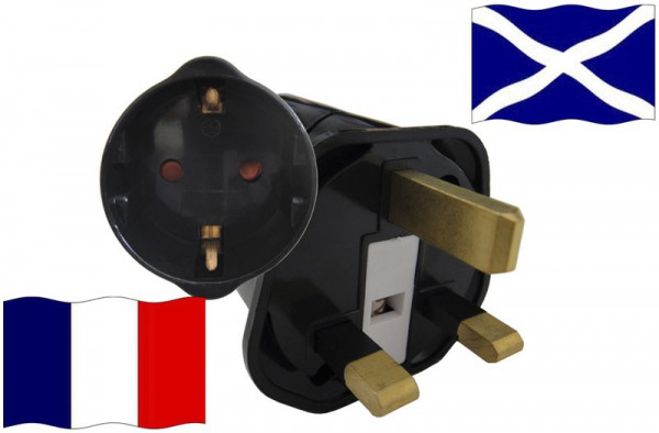 Urlaubsstecker Schottland für Geräte aus Frankreich