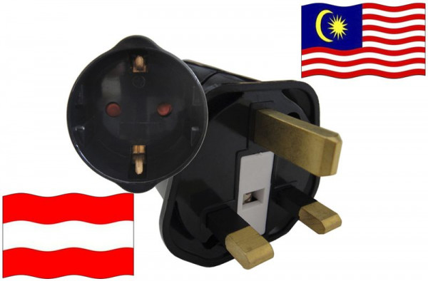 Urlaubsstecker Malaysia für Geräte aus Österreich