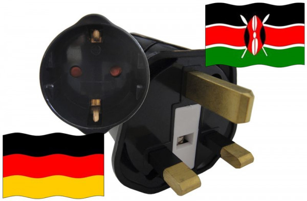 Urlaubsstecker Kenia für Geräte aus Deutschland