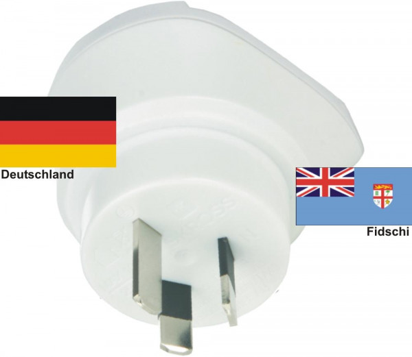 Reiseadapter Fidschi auf Deutschland - Skross 1.500209 Urlaubsstecker - Fidschi Reisestecker