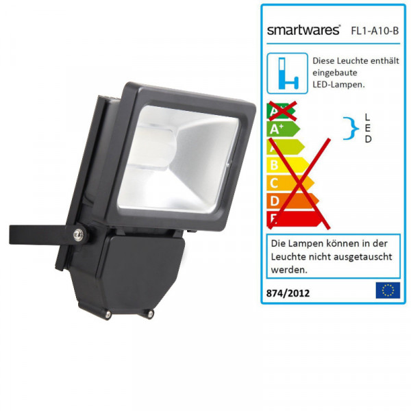 LED Scheinwerfer 10 Watt Smartwares FL1-A10-B 10.008.95