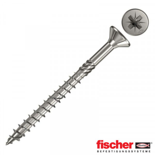 Fischer FPF-SZ 4,0 x 60 A2P 100 Spanplattenschraube 657181 100Stk.