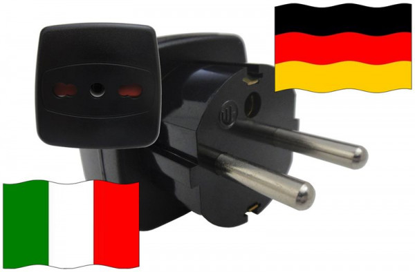 Adapter für Deutschland - Reisestecker ideal für Italien-Stecker