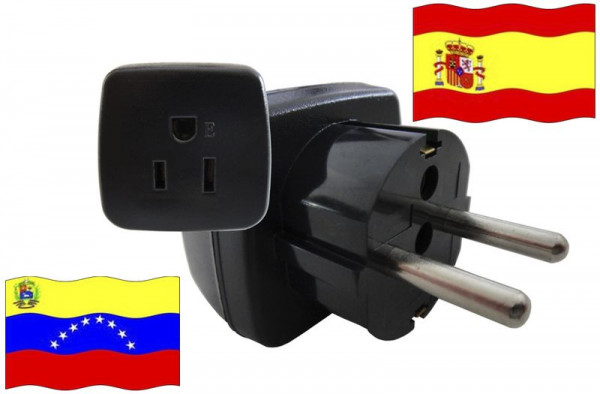 Urlaubsstecker Spanien für Geräte aus Venezuela