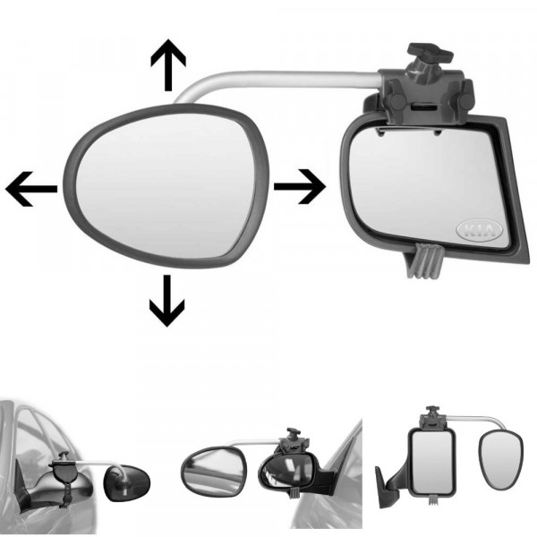 Zusätzlicher Autospiegel - Arm kurz, Glas plan - Repusel Alufor 3000 - Kia