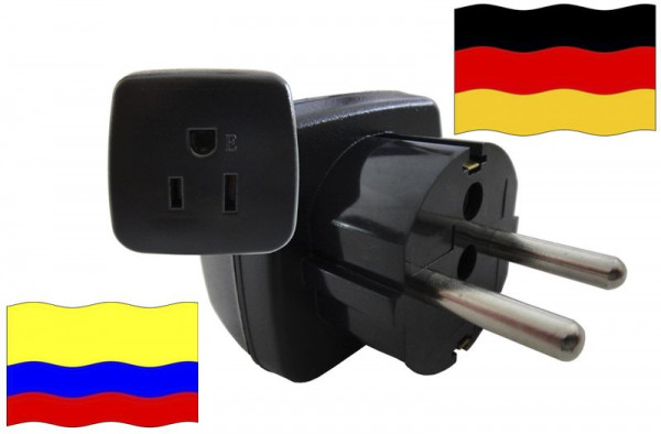 Urlaubsstecker Deutschland für Geräte aus Kolumbien