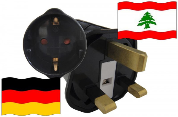 Urlaubsstecker Libanon für Geräte aus Deutschland