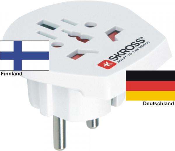 Reiseadapter Deutschland auf Finnland - Skross 1.500211 Reisestecker