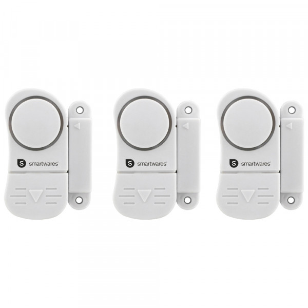 9 Stück Mini Alarmanlagen zur Absicherung Smartwares SC07/3 10.017.13 sichert Fenster und Türen