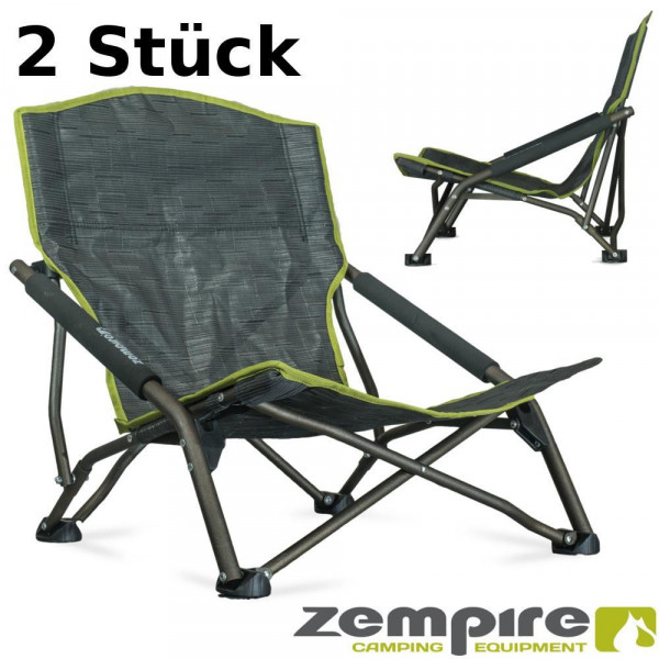 2er Set Design Strandstühle wasserfest - Leichtgewichtsstuhl mit breiten Standfüßen - vollständig zu
