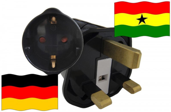 Urlaubsstecker Ghana für Geräte aus Deutschland