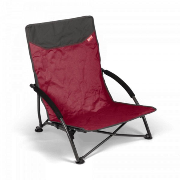 Strandstuhl mit breiten Standfüßen, Campingstuhl Kampa Sandy FT0048 rot- schwarz