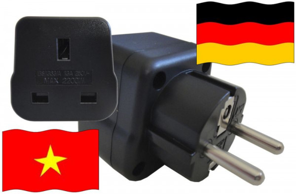 Urlaubsstecker Deutschland für Geräte aus Vietnam