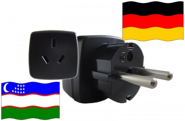 Reiseadapter Deutschland - Kompatibel mit Geräten aus Usbekistan