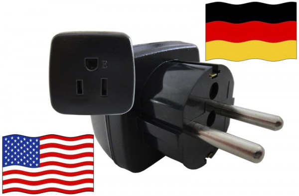 Urlaubsstecker Deutschland für Geräte aus USA
