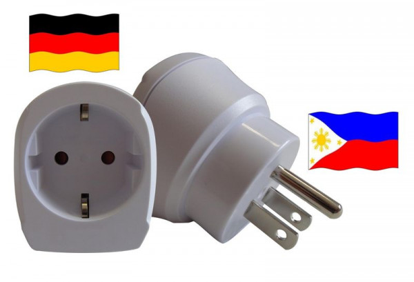 Reiseadapter für Philippinen. Steckeradapter für Geräte aus Deutschland