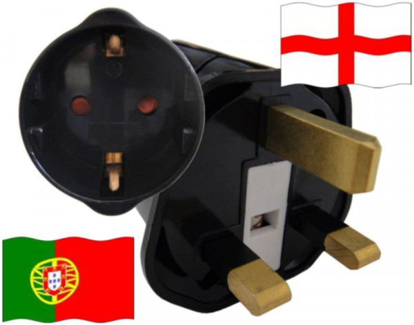 Reiseadapter England für Geräte aus Portugal